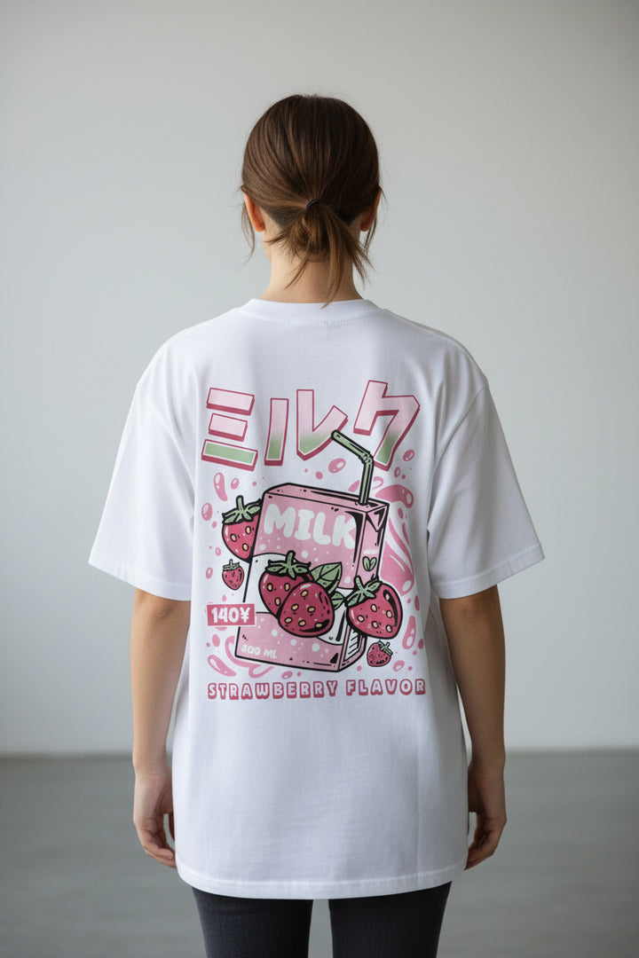 T-Shirt Japonais Milk Fraise 