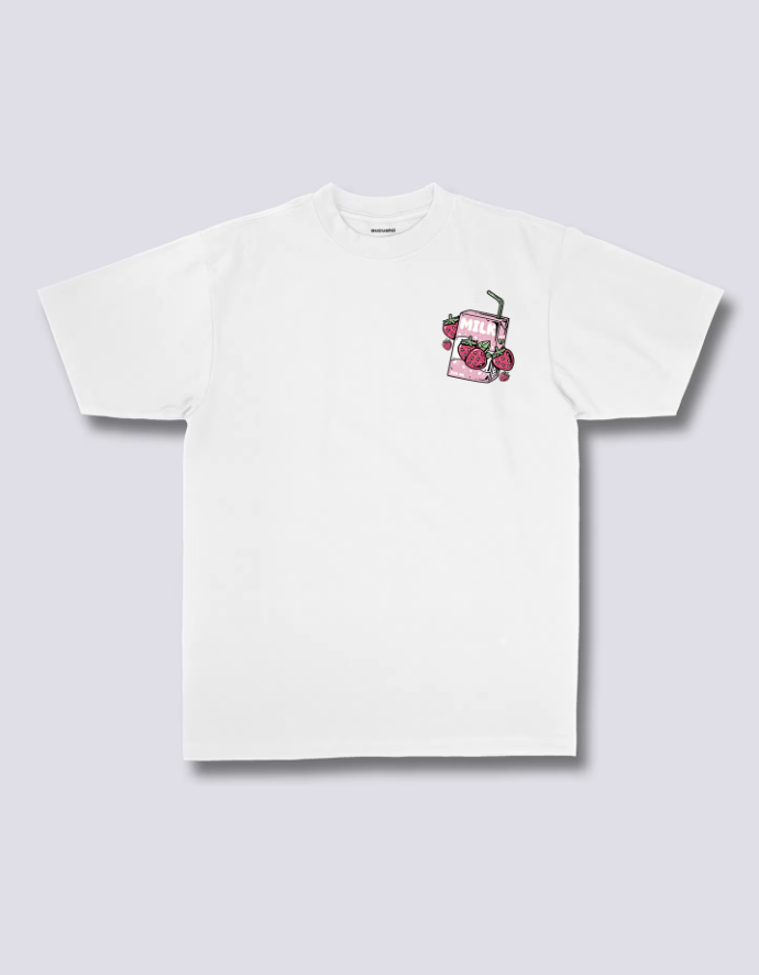 T-Shirt Japonais Milk Fraise tendance