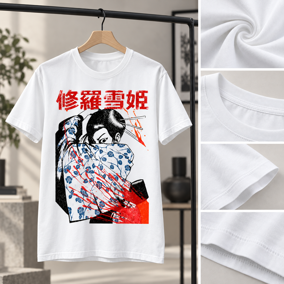 T-Shirt Japonais Vintage Femme fluide