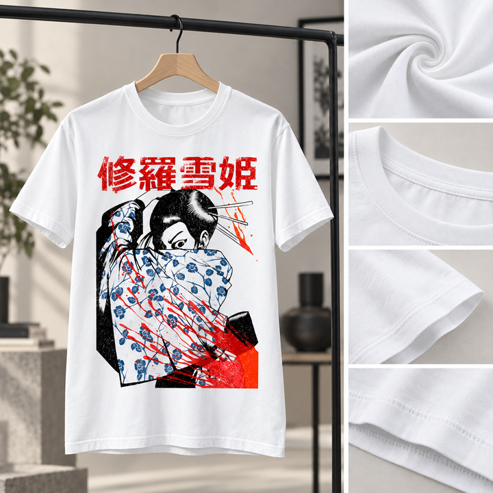T-Shirt Japonais Vintage Femme fluide