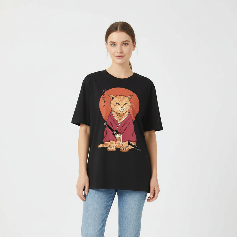 T-shirt Chat Japonais graphique