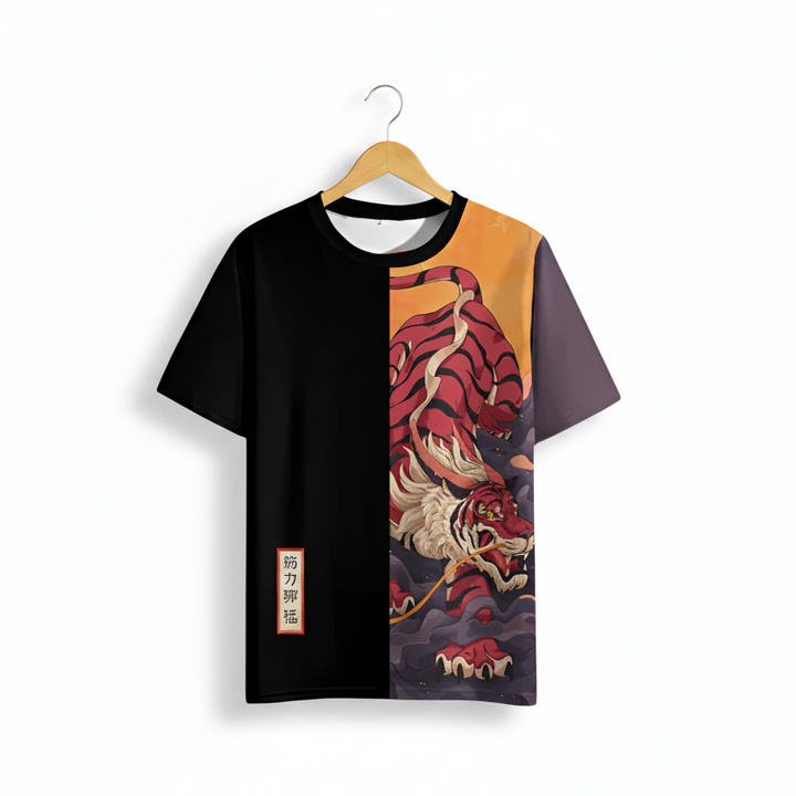 T-shirt Confortable Motif Japonais fluide