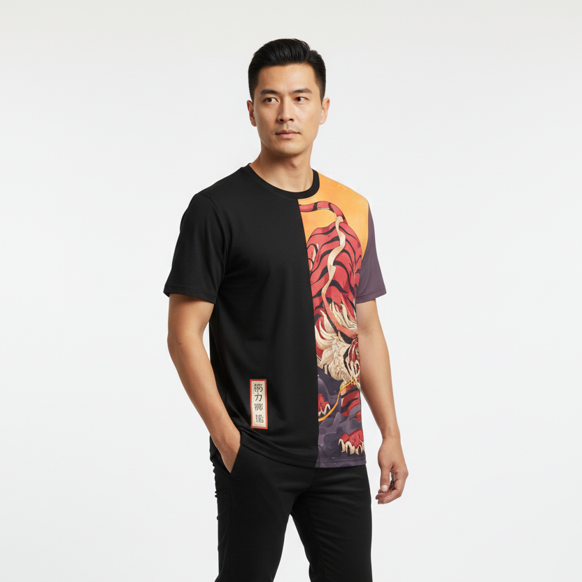 T-shirt Confortable Motif Japonais unique