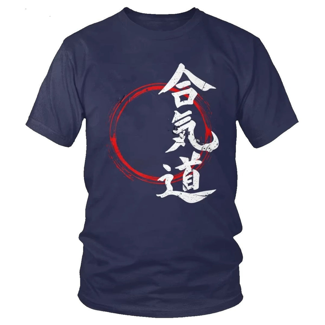 T-shirt Ecriture Japonaise bleu