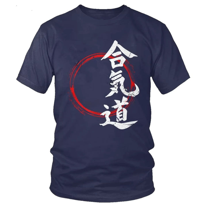 T-shirt Ecriture Japonaise bleu