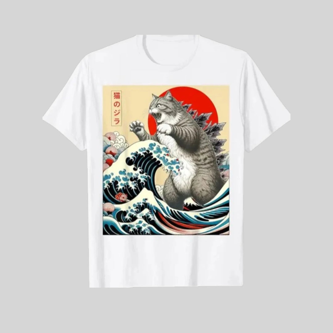 T-shirt Japonais Art Mixte blanc
