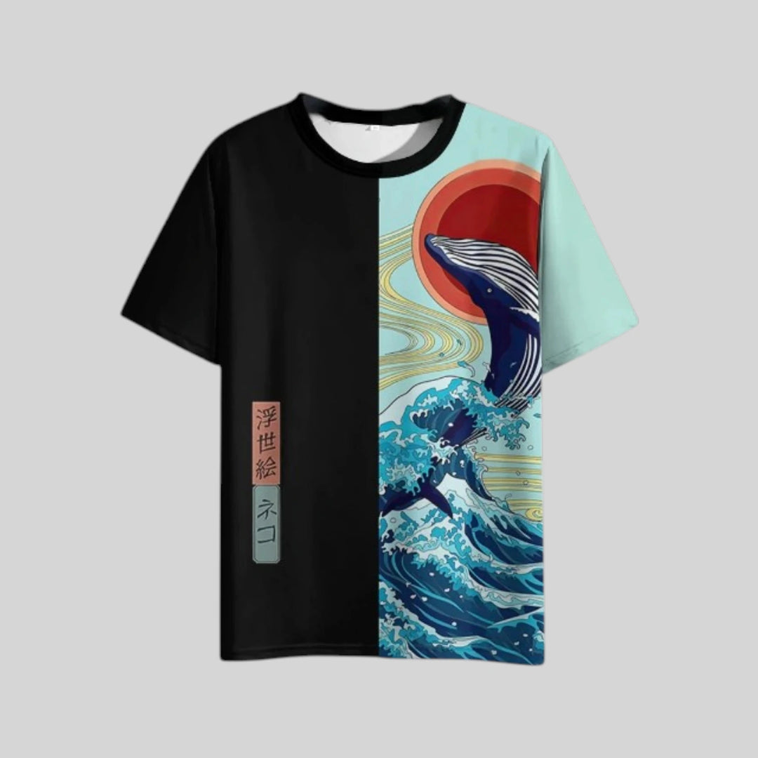 T-shirt Japonais Baleine homme