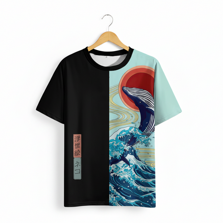 T-shirt Japonais Baleine léger
