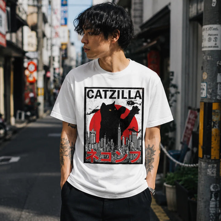 T-shirt Japonais Catzilla Originale