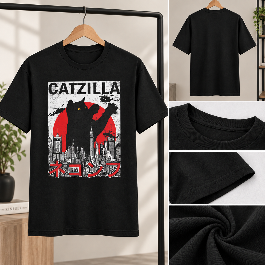 T-shirt Japonais Catzilla fashion