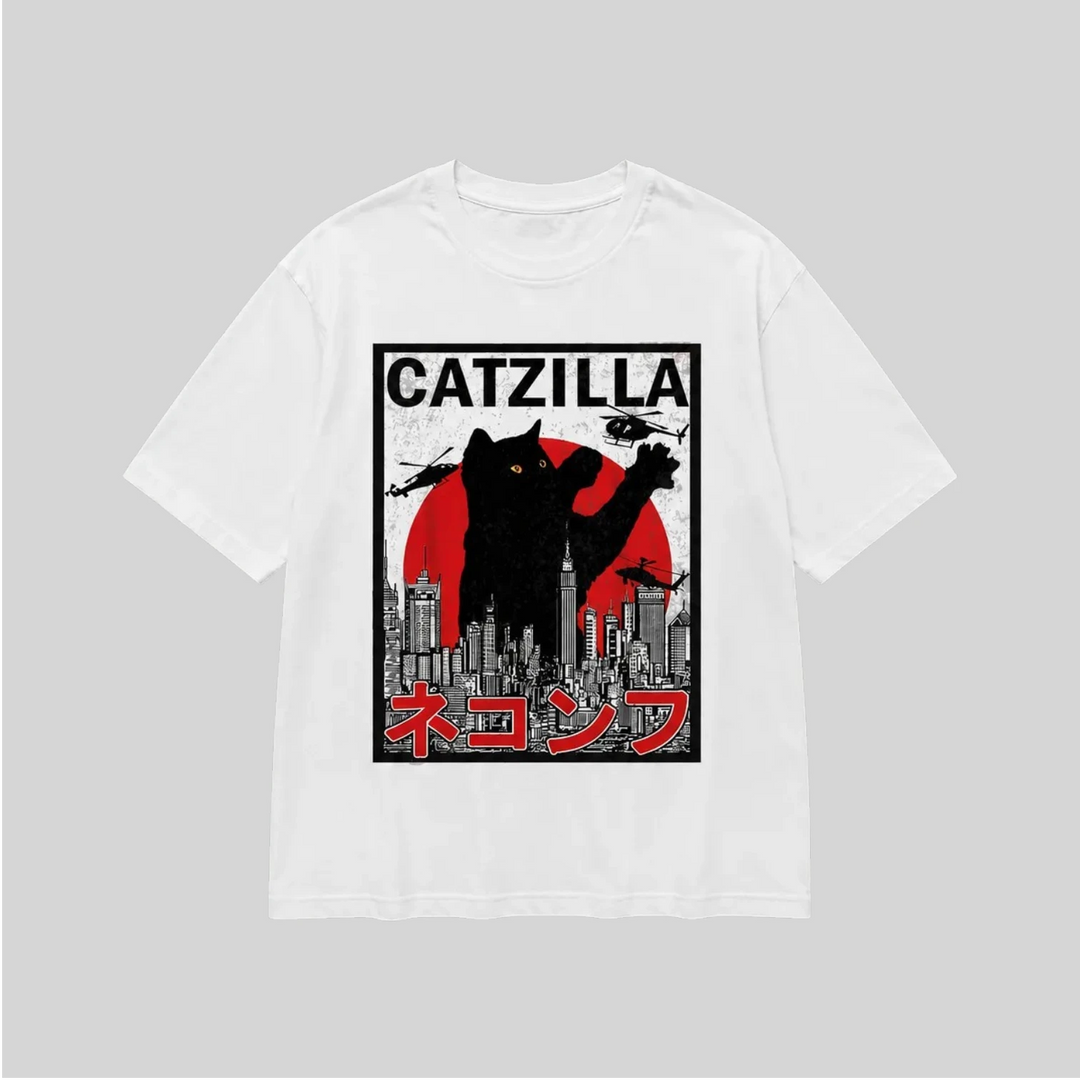 T-shirt Japonais Catzilla homme