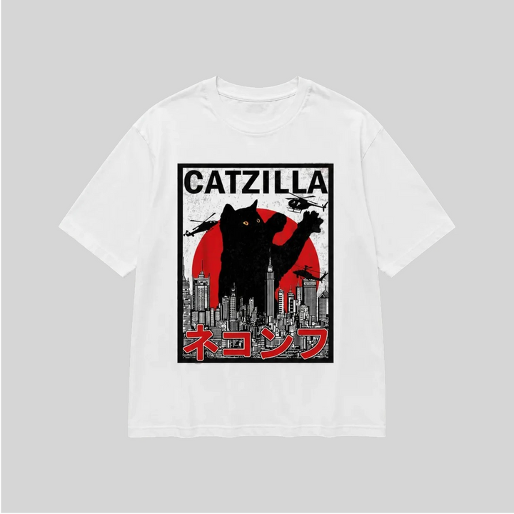 T-shirt Japonais Catzilla homme