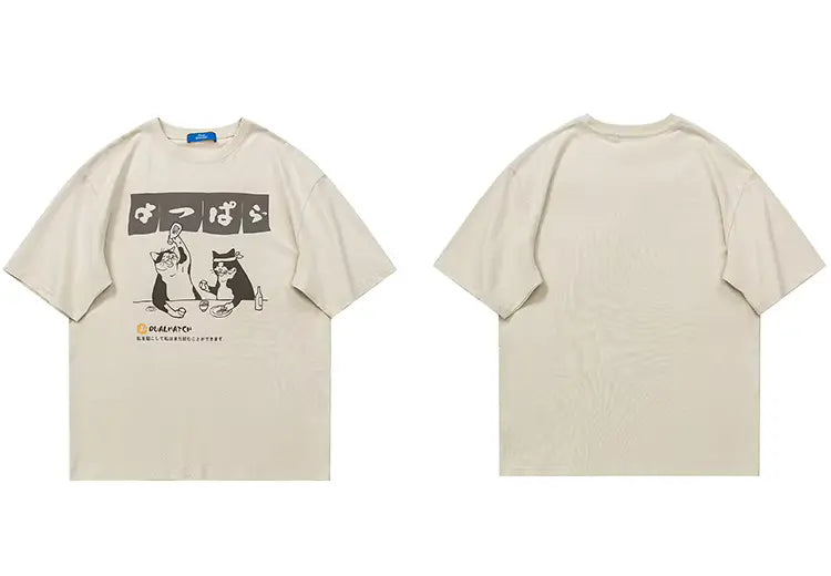 T-shirt Japonais Chat Humoristique ludique