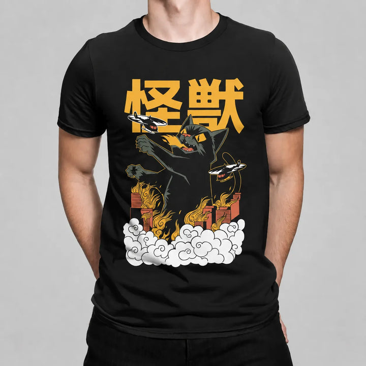 T-shirt Japonais Chat Stylé Original