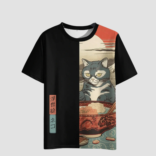 T-shirt Japonais Décontracté