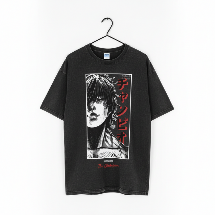 T-shirt Japonais Délavé fluide