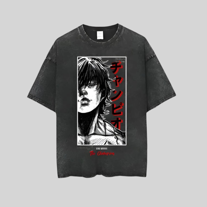 T-shirt Japonais Délavé homme
