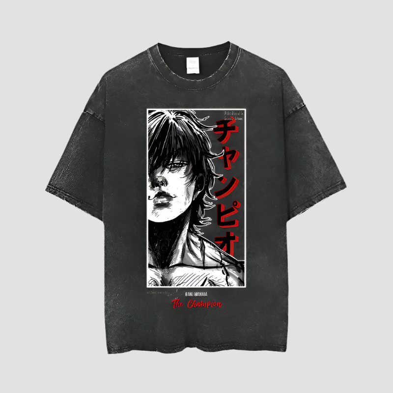 T-shirt Japonais Délavé stylé