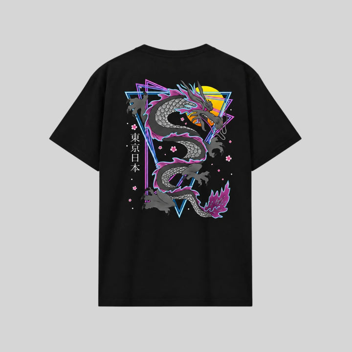 T-shirt Japonais Dragon Graphique unique