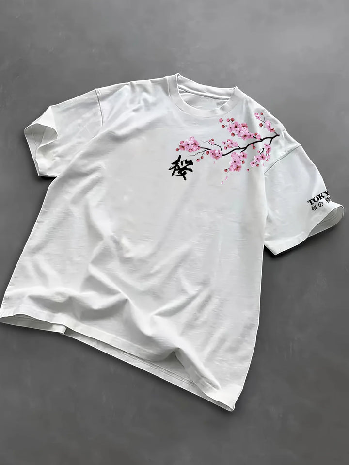 T-shirt Japonais Elégant Sakura Confortable