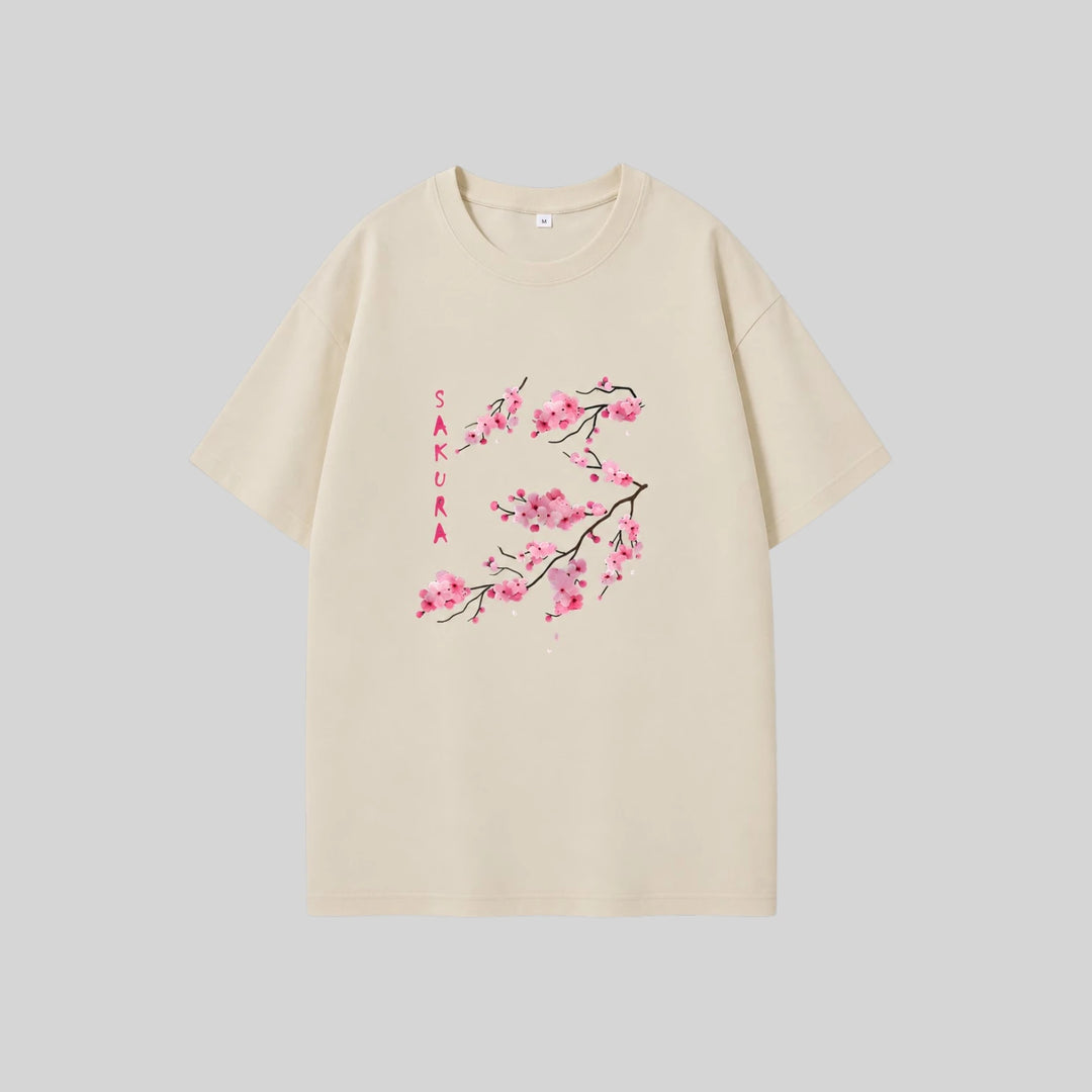 T-shirt Japonais Fleurs de Sakura stylé