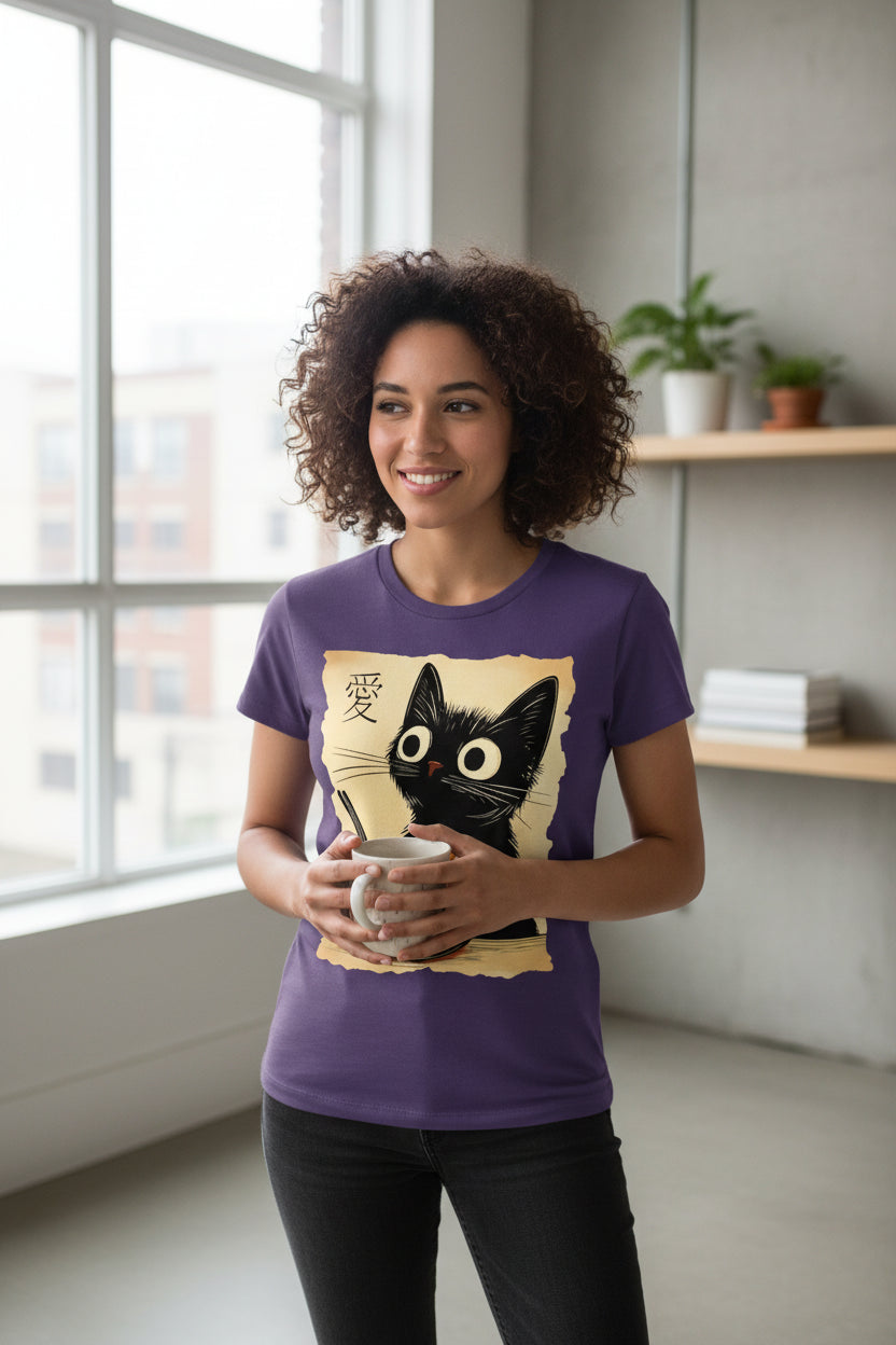 T-shirt Japonais Fun Violet