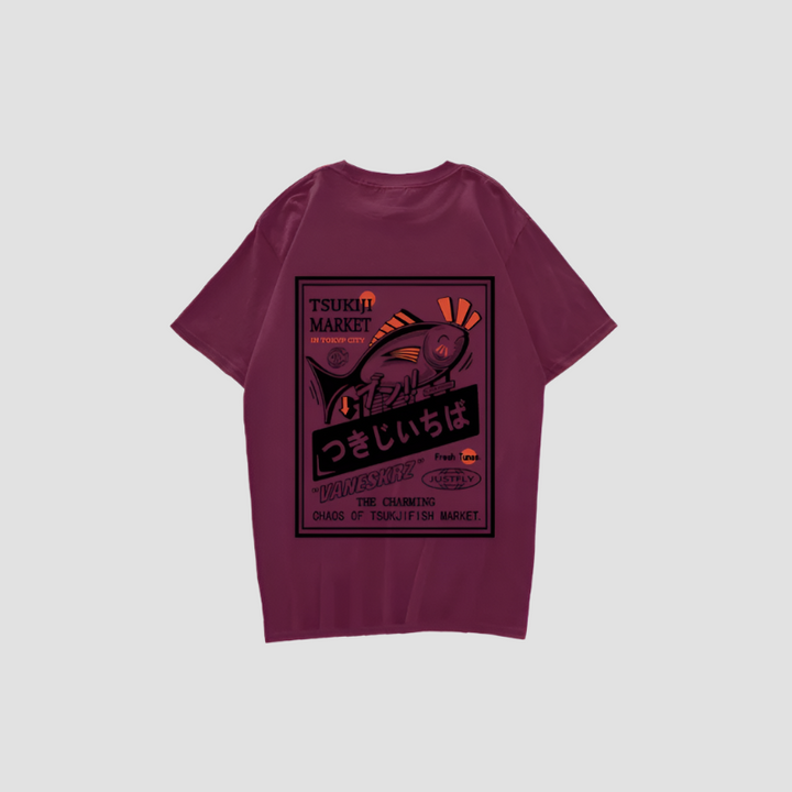 T-shirt Japonais Hip Hop Poisson