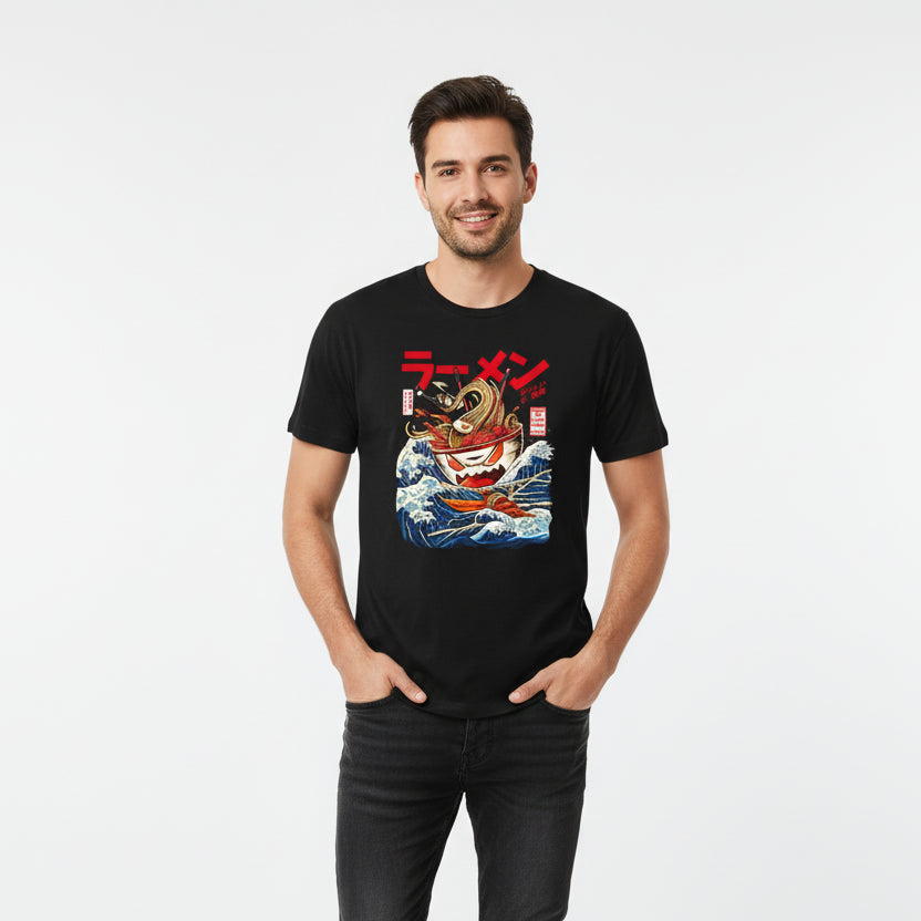 T-shirt Japonais Humoristique Noir