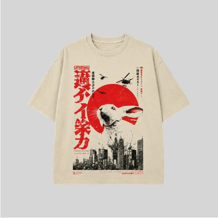 T-shirt Japonais Lapin Streetwear léger
