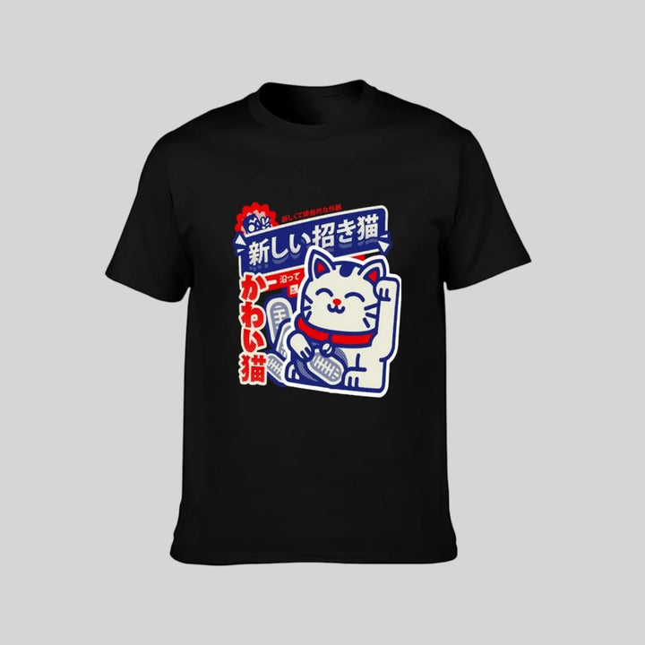 T-shirt Japonais Maneki Neko Stylé homme