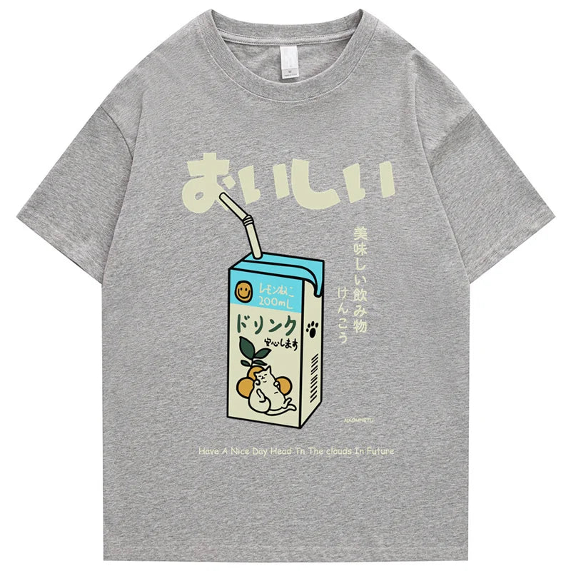 T-shirt Japonais Milk Gris