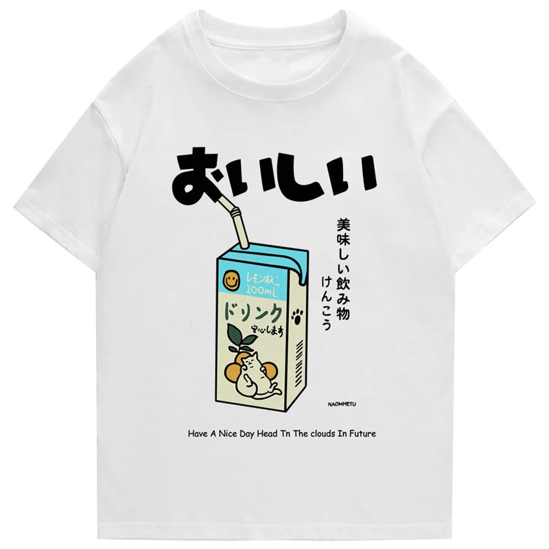 T-shirt Japonais Milk Blanc