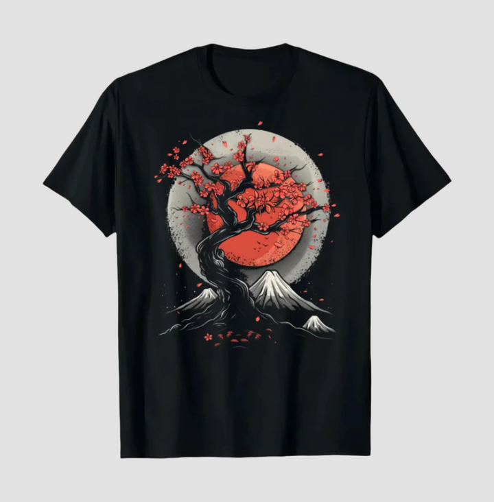 T-shirt Japonais Motif Nocturne