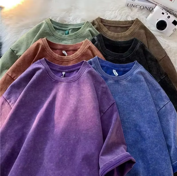 T-shirt Japonais Oversize Délavé de quaité