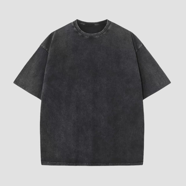 T-shirt Japonais Oversize Délavé Noir