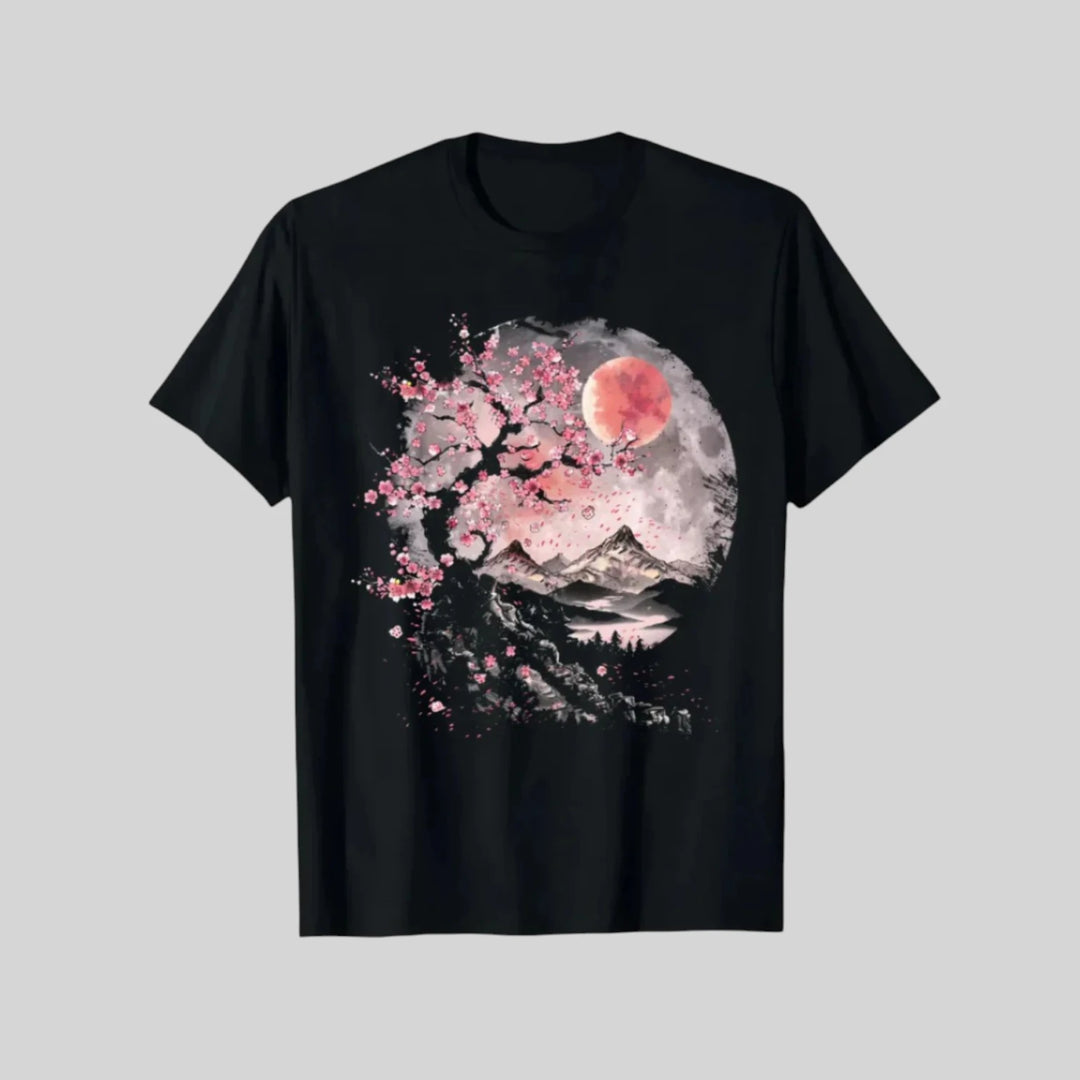 T-shirt Japonais Pleine Lune tendance