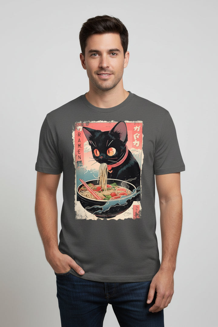 T-shirt Japonais Ramen Gris Foncé