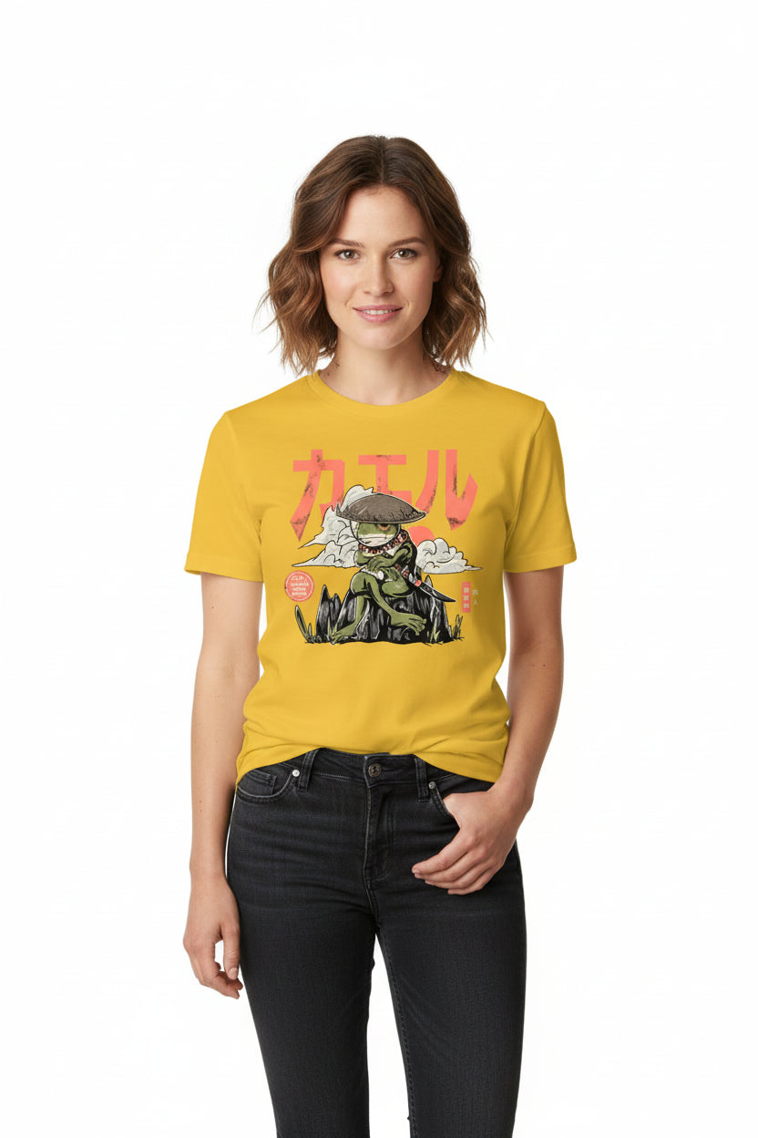 T-shirt Japonais Confortable Jaune