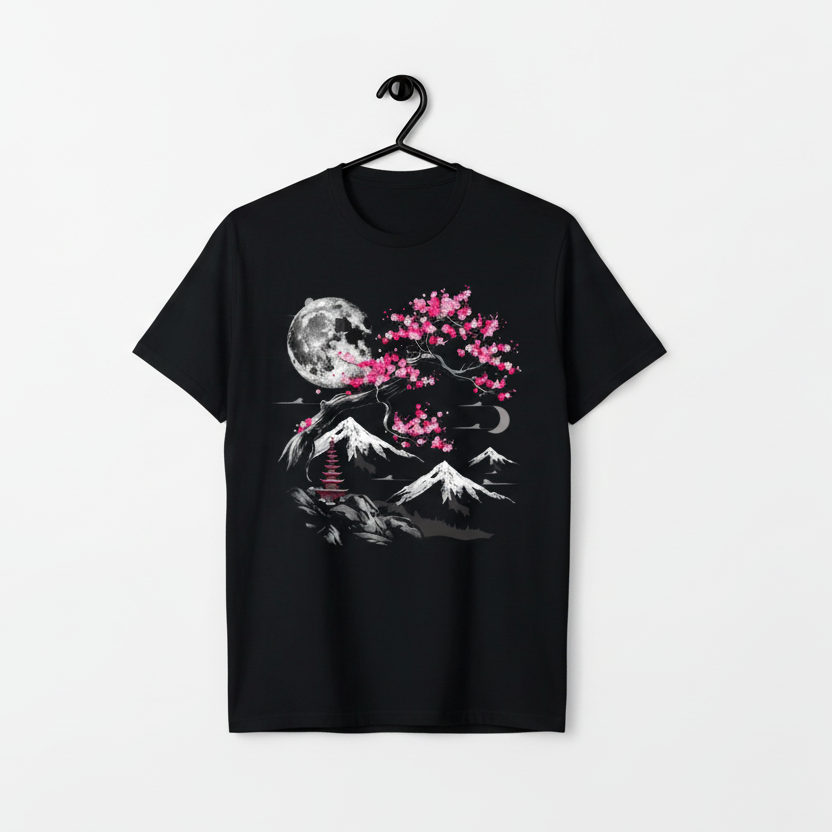 T-shirt Japonais Sakura fluide
