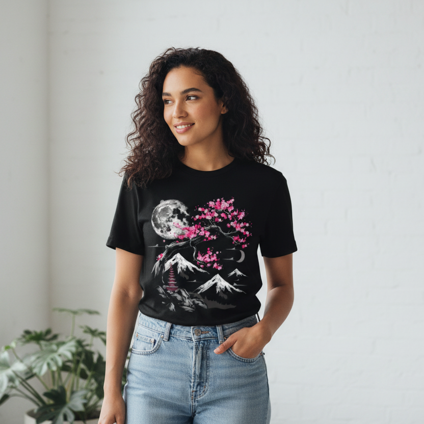 T-shirt Japonais Sakura stylé
