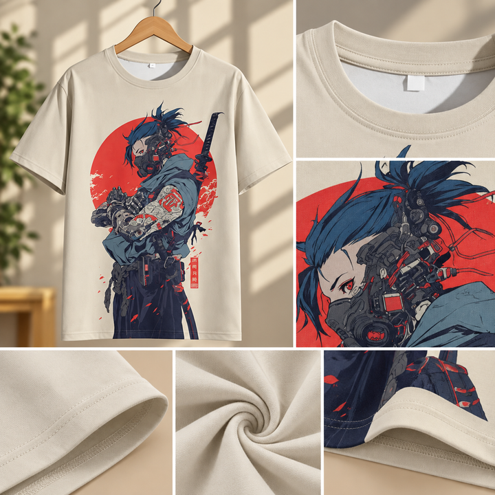 T-shirt Japonais Samourai Japon fluide