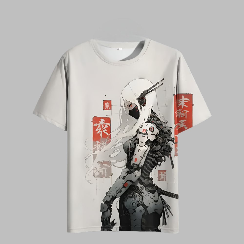 T-shirt Japonais Streetwear Futuriste