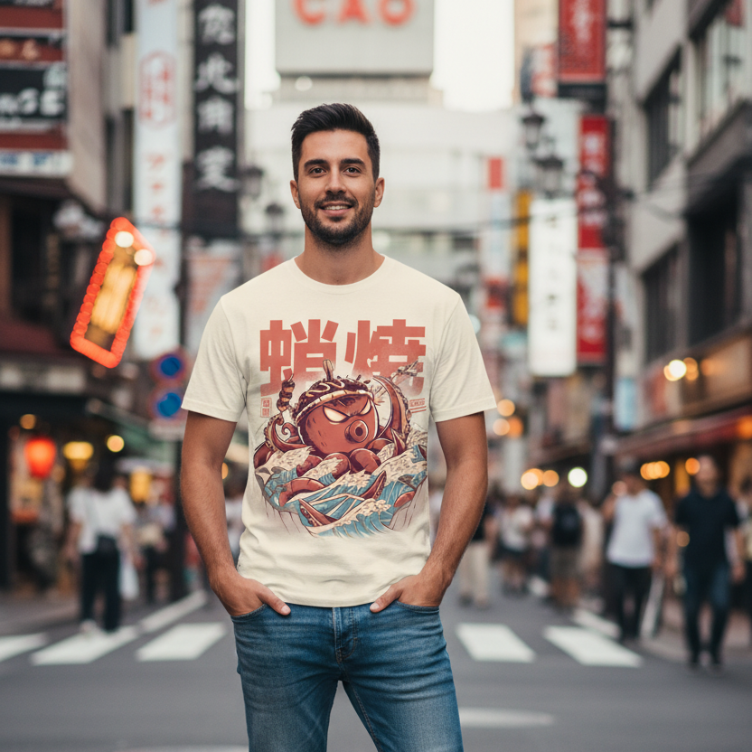 T-shirt Japonais Streetwear Tendance flluide