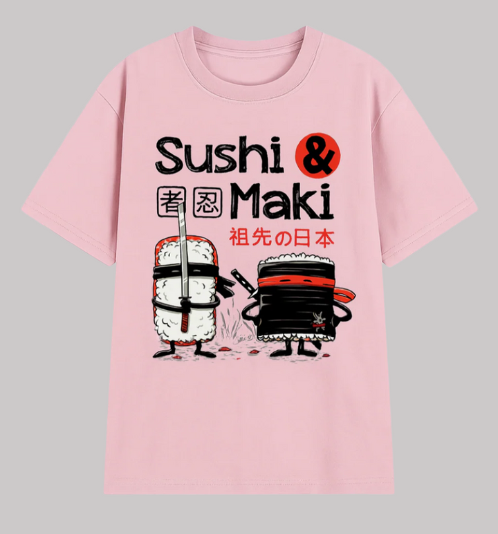 T-shirt Japonais Sushi & Maki Rose