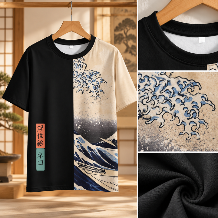 T-shirt Japonais Tendance détaillé