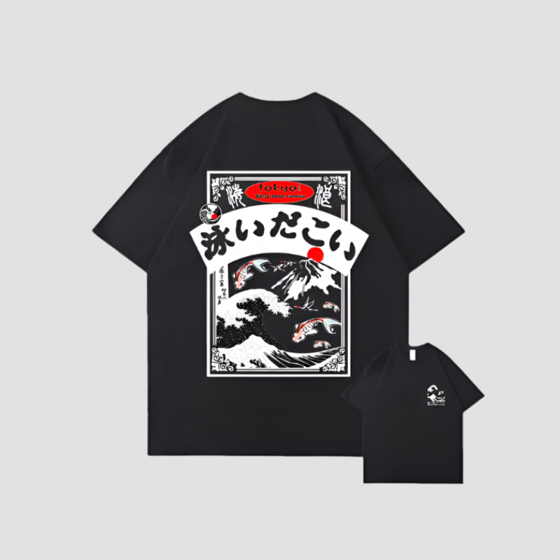 T-shirt Japonais Tokyo Vague