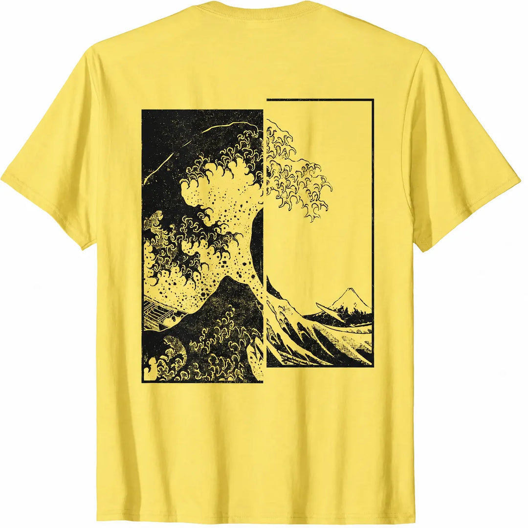 T-shirt Japonais Vague Stylé Jaune