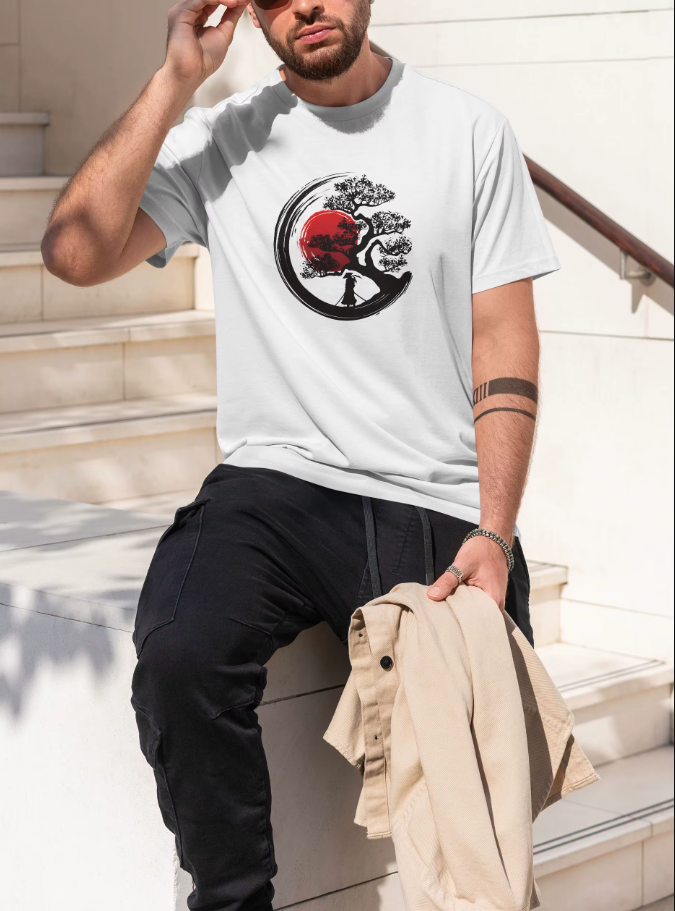T-shirt Japonais d’Eté  fluide