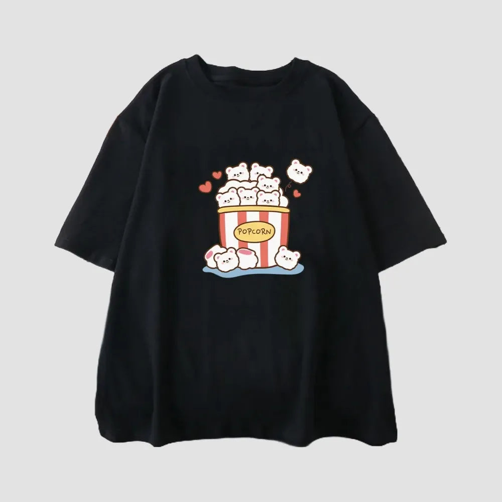 T-shirt Kawaii Noir