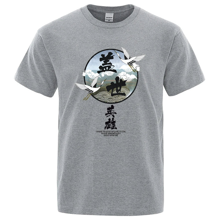 T-shirt Motif Japonais Homme élégant